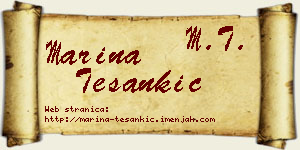 Marina Tešankić vizit kartica
